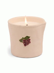 BIS0805EU Bistro 226g Grapes Embossed Ceramic Candle Paddywax - Bordeaux Grape Boxed